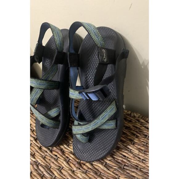 Chaco Classic Z/2 Sport Sandals Womens Size 10 Strappy Outdoors Green White EUC - Picture 1 of 9